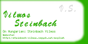 vilmos steinbach business card